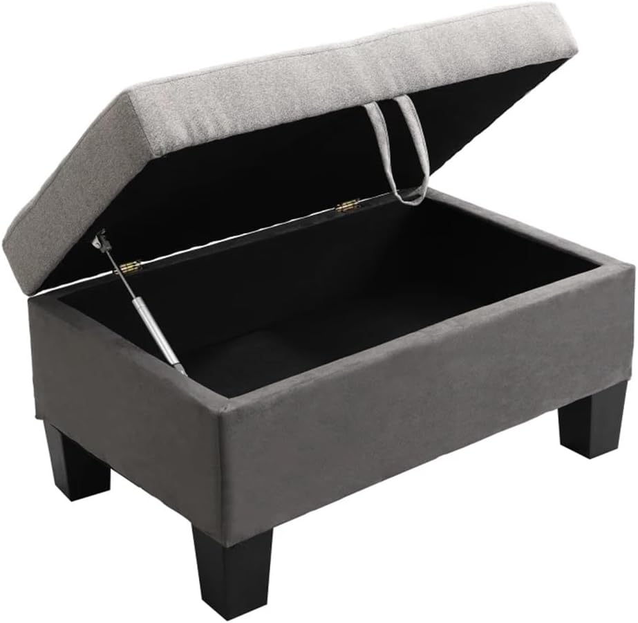 Sofa Set for Living Room with Chaise Lounge and Storage Ottoman Furniture，Interior Furniture, for,Gray